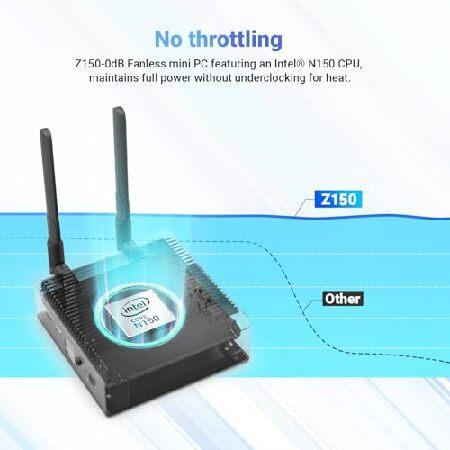 MINIX Z150-0dB Fanless Mini PC, Intel N150, 16GB DDR4, 512GB M.2