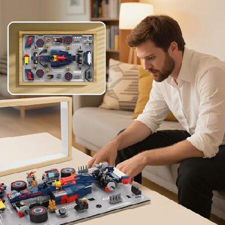 Ideas レーシングカー 分解 絵画 組み立てセット 大人用 Legoスピードに対応 テクニカルスポーツカー ビルディングブロックキット フレーム付き 3Dウォールアー_1