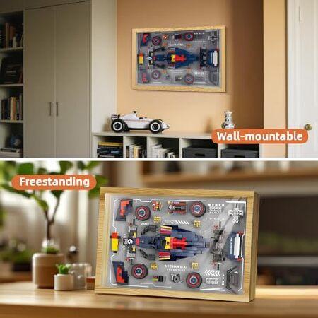 Ideas レーシングカー 分解 絵画 組み立てセット 大人用 Legoスピードに対応 テクニカルスポーツカー ビルディングブロックキット フレーム付き 3Dウォールアー_2