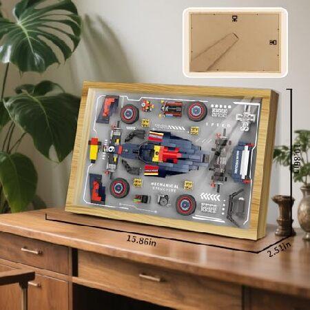 Ideas レーシングカー 分解 絵画 組み立てセット 大人用 Legoスピードに対応 テクニカルスポーツカー ビルディングブロックキット フレーム付き 3Dウォールアー_5