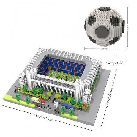 alltogetho 4800+pcs Madrid Soccer Stadium with Soccer Ball Micro Mini Building Blocks Toy Set Creating an Exclusive Football Field, Proud Exhibits andの画像