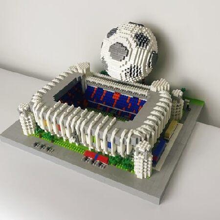 alltogetho 4800+pcs Madrid Soccer Stadium with Soccer Ball Micro Mini Building Blocks Toy Set Creating an Exclusive Football Field, Proud Exhibits andの画像