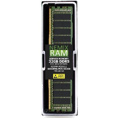 NEMIX RAM 32GB (1X32GB) DDR5 6400MHZ PC5-51200 CL52 2Rx8 1.1V 288