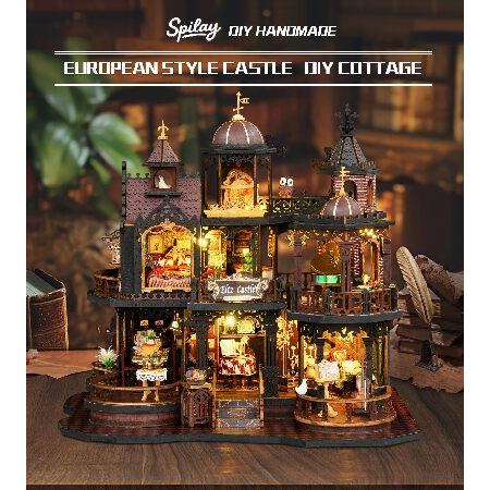 Spilay DIYドールハウスミニチュアハウスキット、DIYキットミニハウス