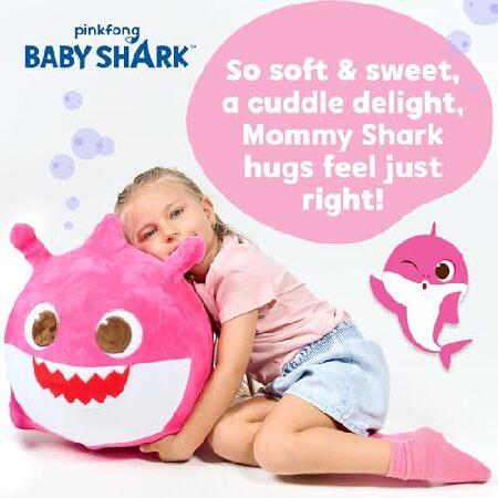 JITTERYGIT Baby Shark Bouncy Hopper - Musical Plush Toy for Kids and Toddlers - Mommy Shark (Pink)_2