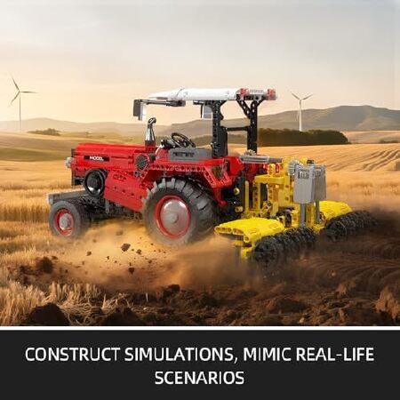 Mould King 17064 ファームトラクタービルディングブロックセット RC