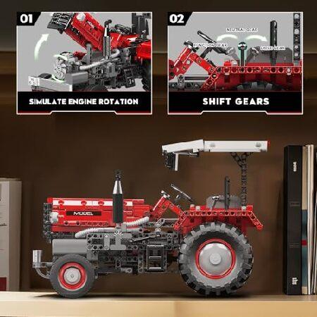 Mould King 17064 ファームトラクタービルディングブロックセット RC