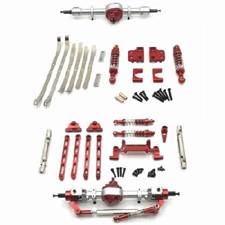 DYNWAVE RC Car Accessories Retrofitting Accessories Chassis Upgrading Metal Replaces Spare Parts Modified for MN82S 1:12 Scale RC Car, Redの画像