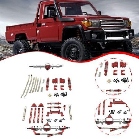DYNWAVE RC Car Accessories Retrofitting Accessories Chassis Upgrading Metal Replaces Spare Parts Modified for MN82S 1:12 Scale RC Car, Redの画像