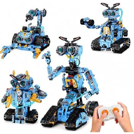 zinat 4-in-1 STEMロボット組み立てキット リモコン付き 複数の