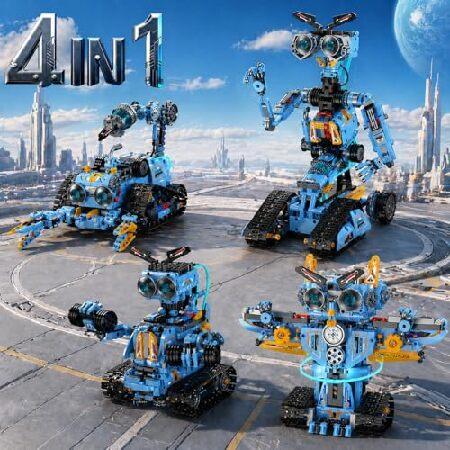 zinat 4-in-1 STEMロボット組み立てキット リモコン付き 複数の