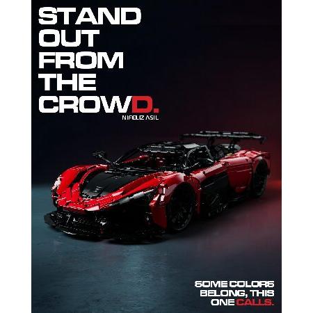 Nifeliz ASIL スポーツカーブロック 1/8 スケール 大人向けブロックセット 組み立てモデル 乗り物車おもちゃ オフィス/自宅インテリア向け｜車ファンへのギフト_1