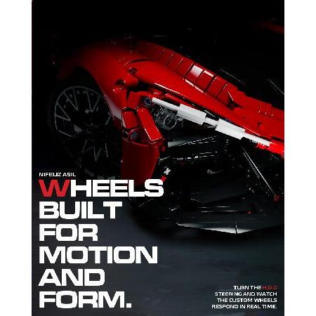 Nifeliz ASIL スポーツカーブロック 1/8 スケール 大人向けブロックセット 組み立てモデル 乗り物車おもちゃ オフィス/自宅インテリア向け｜車ファンへのギフト_2