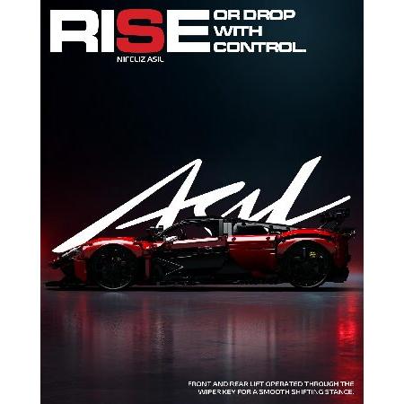 Nifeliz ASIL スポーツカーブロック 1/8 スケール 大人向けブロックセット 組み立てモデル 乗り物車おもちゃ オフィス/自宅インテリア向け｜車ファンへのギフト_4