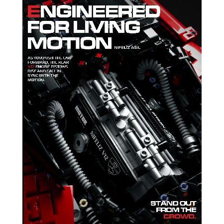 Nifeliz ASIL スポーツカーブロック 1/8 スケール 大人向けブロックセット 組み立てモデル 乗り物車おもちゃ オフィス/自宅インテリア向け｜車ファンへのギフト_5