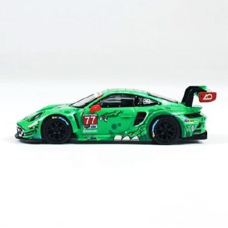HTLNUZD 1/64 911 GT3 R #77 合金 レーシング グリーン 恐竜 大人 ダイ