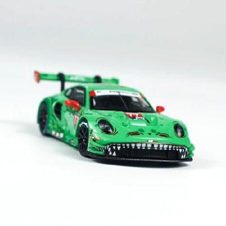 HTLNUZD 1/64 911 GT3 R #77 合金 レーシング グリーン 恐竜 大人 ダイ