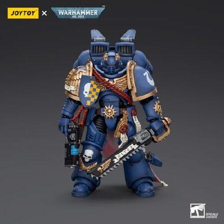 JOYTOY Warhammer 40K 1/18 Action Figures Blood Angels Captain with Jump Pack Ultramarines Captain with Jump Pack 2PCS Model Collectionの画像