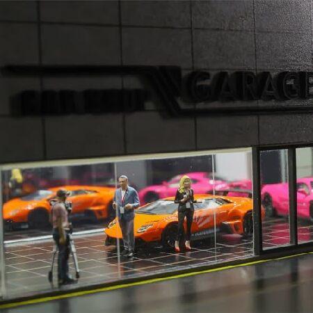 G-FANS 1/64 Scale Parking Garage Diorama with LED Lights, Display