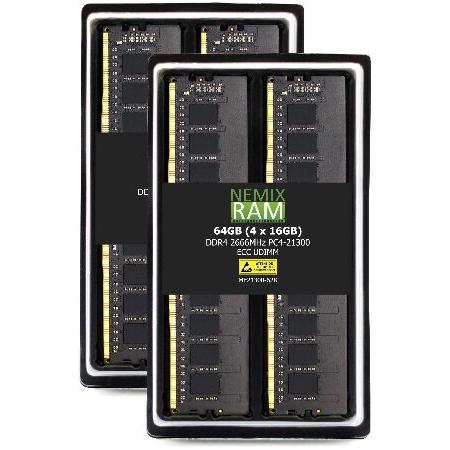 64GB 4X16GB DDR4 2666MHZ PC4-21300 2Rx8 1.2V CL19 288ピン ECC アン