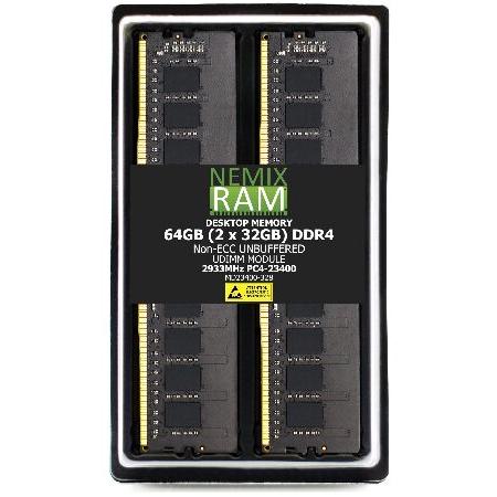 64GB 2X32GB DDR4 2933MHz PC4-23400 2Rx8 1.2V CL21 288ピン ノンECC