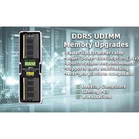 48GB 1X48GB DDR5 5600MHZ PC5-44800 2Rx8 1.1V CL46 288ピン ノンECC