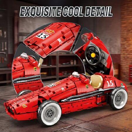 F1カー ミニチュアモデル 赤 27 Reobrix F1 レトロレーシングカー組み立てセット 大人用 クラシック 1