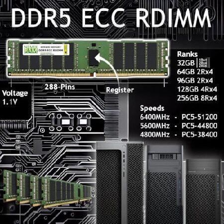 32GB (1X32GB) DDR5 5600MHz PC5-44800 2Rx8 1.1V CL46 288ピン ECC