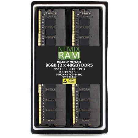 96GB 2X48GB DDR5 5600MHZ PC5-44800 2Rx8 1.1V CL46 288ピン ノンECC