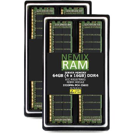 64GB 4X16GB DDR4 3200MHZ PC4-25600 2Rx4 1.2V CL22 288ピン ECC 登録