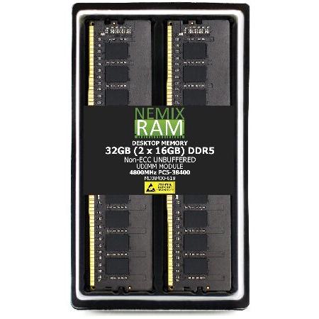 32GB 2X16GB DDR5 4800MHz PC5-38400 1Rx8 1.1V CL40 288ピン ノンECC