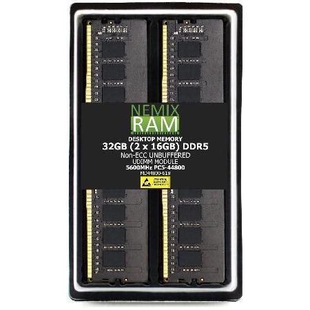 32GB 2X16GB DDR5 5600MHz PC5-44800 1Rx8 1.1V CL46 288ピン ノンECC