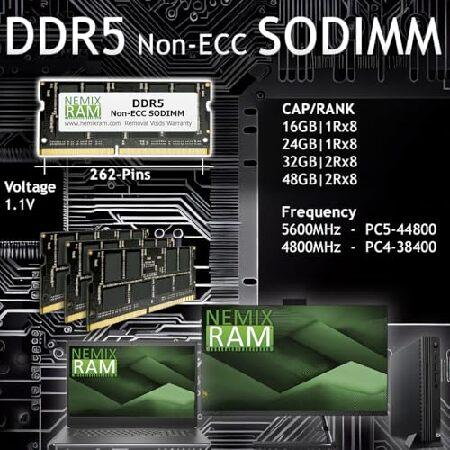 16GB 1X16GB DDR5 5200MHz PC5-41600 1Rx8 1.1V CL44 262ピン ノンECC