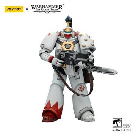 JOYTOY Warhammer 40K 1/18 Action Figures White Scars MKVI Tactical Legionary 4.8Inch Collectible Model Birthday Gifts