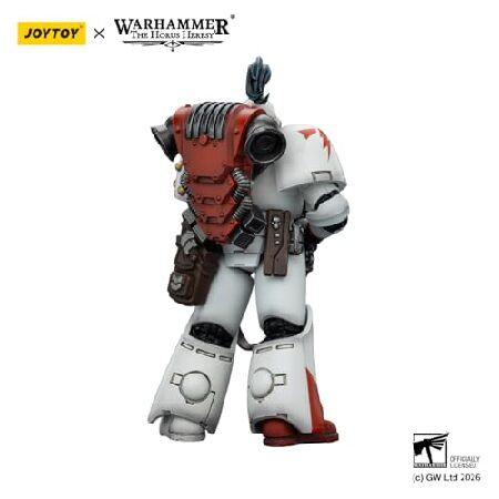 JOYTOY Warhammer 40K 1/18 Action Figures White Scars MKVI Tactical Legionary 4.8Inch Collectible Model Birthday Gifts