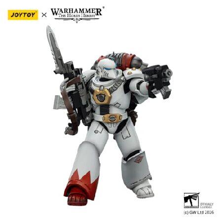 JOYTOY Warhammer 40K 1/18 Action Figures White Scars MKVI Tactical Legionary 4.8Inch Collectible Model Birthday Gifts