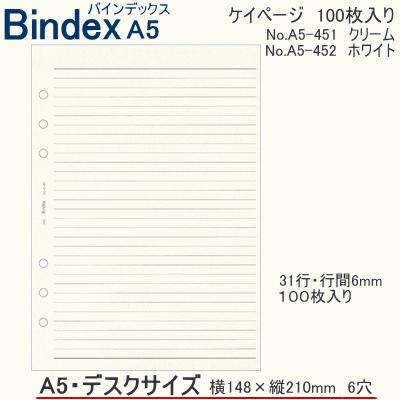 システム手帳 A5 リフィル ケイページ100枚入 チェックリスト バ
