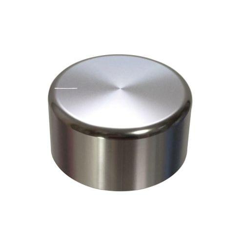 アンプ修理パーツ ボリューム ツマミ アルミ削り出し アルミ無垢 イモネジ固定 高重量 (直径44mm 高さ22mm, シルバー（ヘアライン）) | 