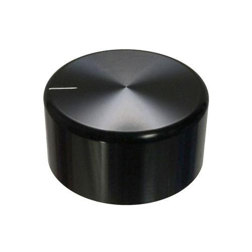 アンプ修理パーツ ボリューム ツマミ アルミ削り出し アルミ無垢 イモネジ固定 高重量 (直径44mm 高さ22mm, ブラック（ヘアライン）) | 