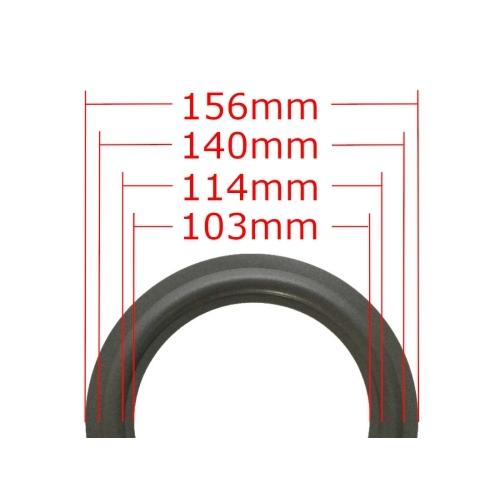 【難あり】【2枚セット】 ウレタンエッジ スピーカーエッジ 6.5インチ・ユニット用 外径156mm グレー スピーカー修理交換用パーツ |  | 05