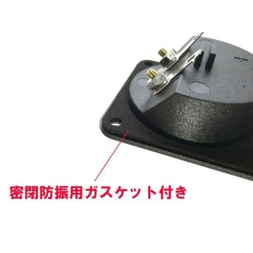 スピーカー ターミナル 角型埋込式 壁掛フック受け付き 1個 ねじ込み式 バナナプラグ対応 金属ターミナル 防振用背面密封ガスケット付き |  | 02