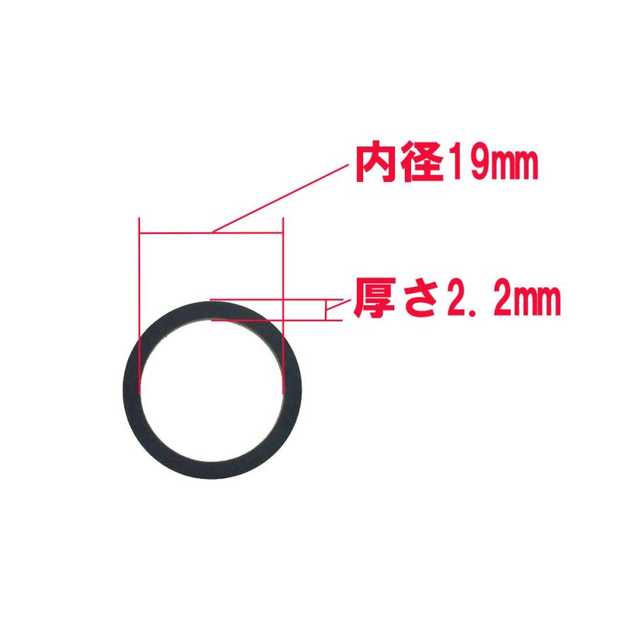 カセットデッキ修理パーツ アイドラー用ゴムリング 内径19mm 厚さ2.2mm 幅2.2mm 1個 駆動系消耗パーツ修理交換用｜techspace｜02