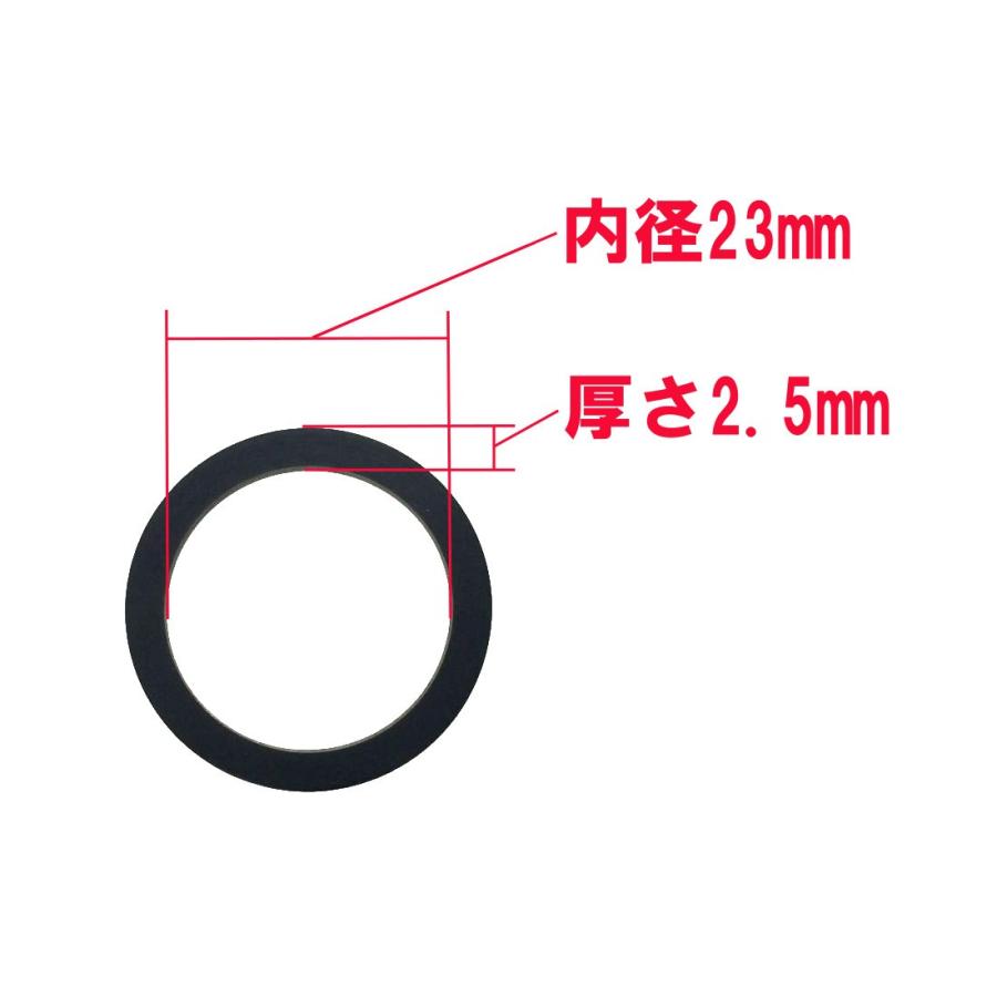 カセットデッキ修理パーツ アイドラー用ゴムリング 内径23mm 厚さ2.5mm 幅2.2mm 1個 駆動系消耗パーツ修理交換用 |  | 01