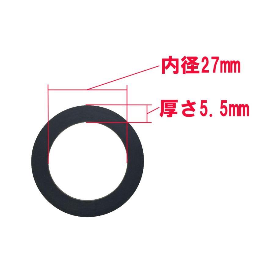 カセットデッキ修理パーツ アイドラー用ゴムリング 内径27mm 厚さ5.5mm 幅2mm 1個 駆動系消耗パーツ修理交換用 |  | 01