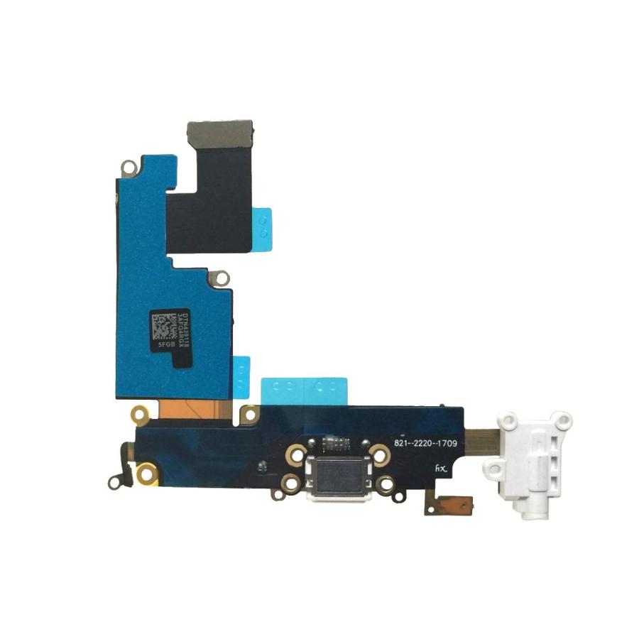 iPhone用 ライトニング 充電ポート フラットケーブル・モジュール iPhone修理交換用 (iPhone6 Plus ホワイト用) |  | 01