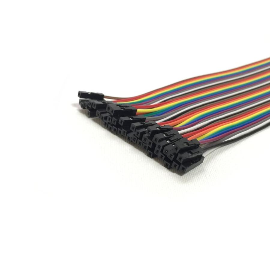 2.54mmピッチ ピンヘッダ ピンフレーム 接続用ケーブル ジャンパーワイヤー メス-メス 長さ21cm 40本束 1本 |  | 02