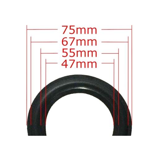 スピーカー ウレタンエッジ スピーカーエッジ エッジ 3インチ・ユニット用 1個 外径75mm ブラック スピーカー・ユニット修理交換用パーツ |  | 03