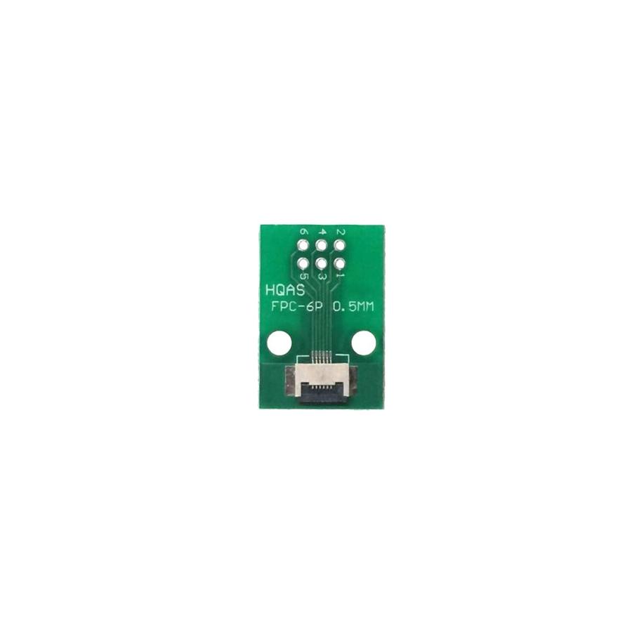 FPC/FFC （6ピン） フラットケーブル to ピンヘッダ 変換基盤 0.5mm/1.0mmピッチ両対応 to 2.54mmピッチ フラットケーブル信号の抽出用に | 