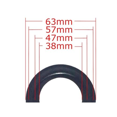 スピーカー ウレタンエッジ スピーカーエッジ エッジ 2.5インチ・ユニット用 1個 外径63mm ブラック スピーカー・ユニット修理交換用パーツ |  | 03