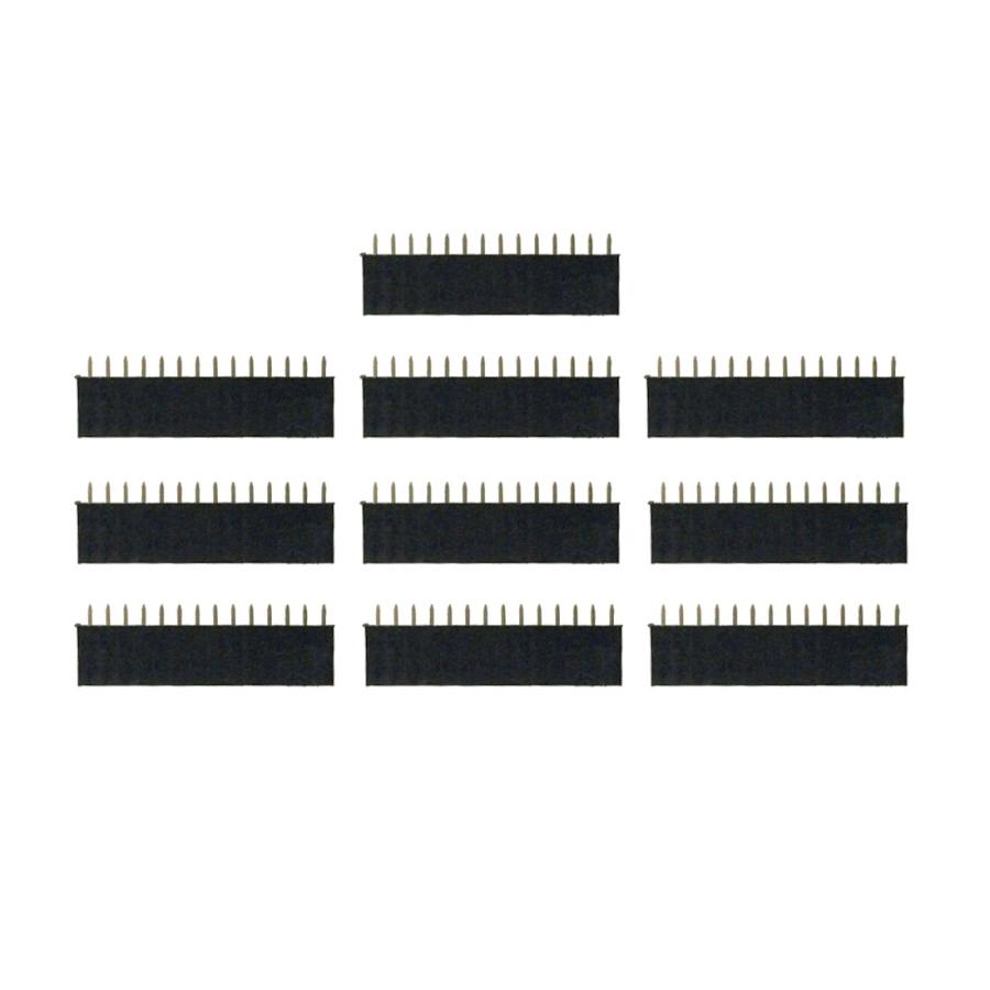 ピンヘッダー ソケット 10個セット （14ピン） 1列 角ピン 2.54mmピッチ | 